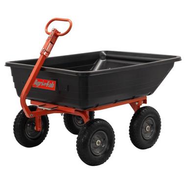 Agri-Fab 4 Wheel Poly Swivel and Dump Garden Cart - 45-0594